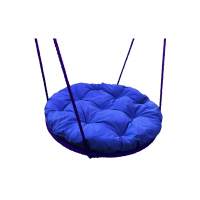 Качели подвесные Гнездо в оплетке арт.MG4053-МТ016Н Ø80 см с подушкой (синяя)