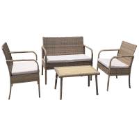 Набор мебели Лион арт.SFS011/1 коричневый, бежевый  Garden story 