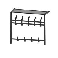 Вешалка с полкой Торонто 22 арт.ВСПТ22 Ч 1 уп (Черный)