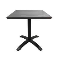Стол квадратный арт.GS025 70х70 см поливуд 1 уп.(каркас черный, столешница поливуд)  Garden story 