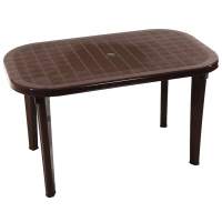 Стол пластиковый арт.ЭП 013747 овальный (шоколад)
