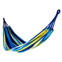 Гамак тканевый двухместный без перекладины 2000х1500мм (16шт/уп в ассортименте, рис. полоска) арт.WR-F05B  Garden story 