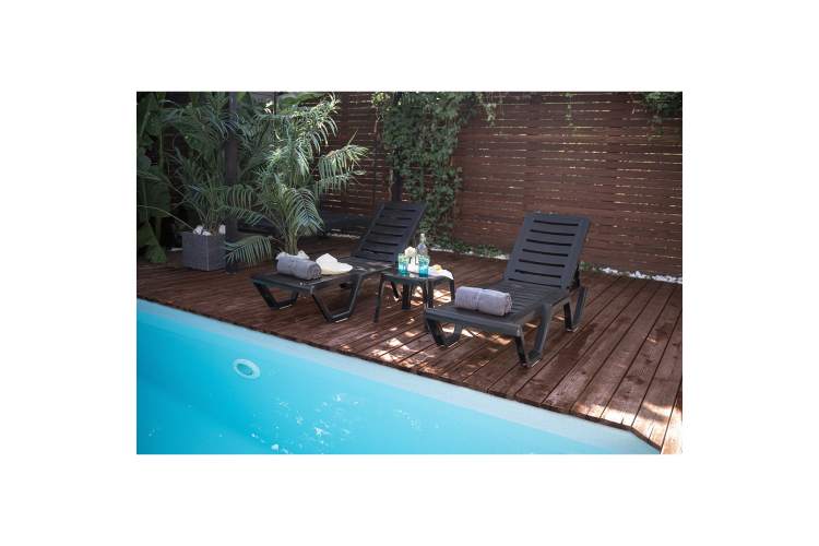 Лежак Атлант арт.ЭП 860468, пластик (шоколад)-1