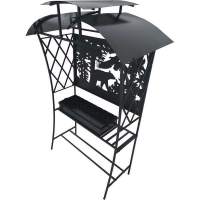 Мангал с крышей, резной Медведь 1,2 м (3 уп.) арт.НПА3273