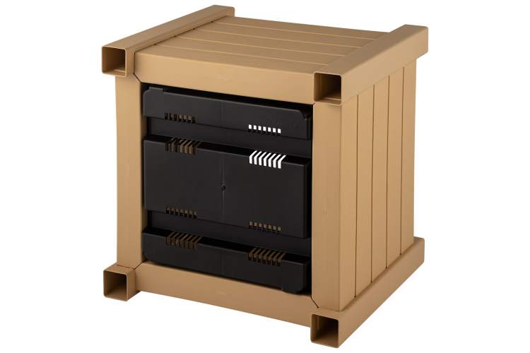 Кашпо Прованс арт.ЭП 878356 квадратное (бежевое)-1