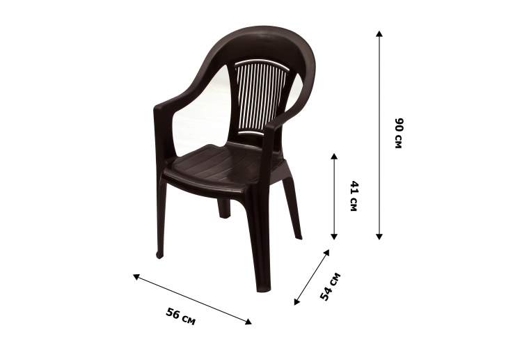 Кресло пластиковое Фламинго арт.ЭП 013457 (шоколад)-3