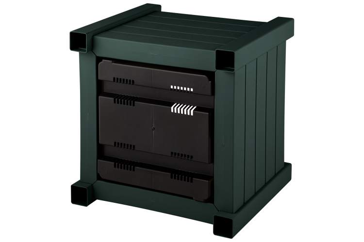 Кашпо Прованс арт.ЭП 496764 квадратное (темно-зеленый)-1