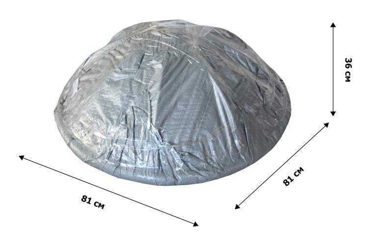 Кресло для отдыха Папасан Элис арт.CN2311-MT 1уп, шнур мебельный (серый, подушка серая Tesla smoke) (М)-8