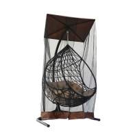 Кресло подвесное Фелиса с крышей арт.7021 цв.корзины коричневый, цв.подушки бежевый  Garden story 