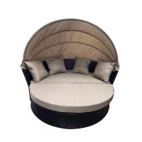 Диван -трансформер Вилла арт.7888МП ротанг искусственный 1 уп (ротанг коричневый, м/э бежевый)(Т) "Garden story"