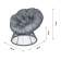 Кресло для отдыха Папасан Элис арт.CN2311-MT 1уп, шнур мебельный (серый, подушка серая Tesla smoke) (М)