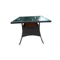 Стол к набору Жаклин Мини арт.D166-3 (каркас коричневый, столешница тонированная)  Garden story 