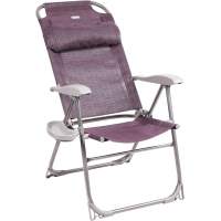 Кресло -шезлонг с полкой КШ2/1 арт.КШ2/1 серый баклажановый, без м/э