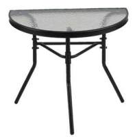 Стол пристенный арт.SC-096 1 уп.(каркас черн.,столешница стекло)  Garden story 