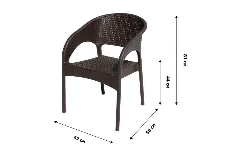 Кресло пластиковое Ola Dom арт.ЭП 442295 (коричневое)-3