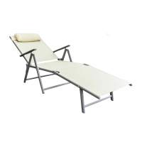 Лежак Маркус арт.YX-4017, текстилен (молочный)  Garden story 