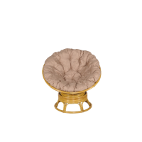 Кресло -качалка вращающееся Папасан Roker D100 арт.CV-18H медовый , бежевый  Garden story  в гостиную