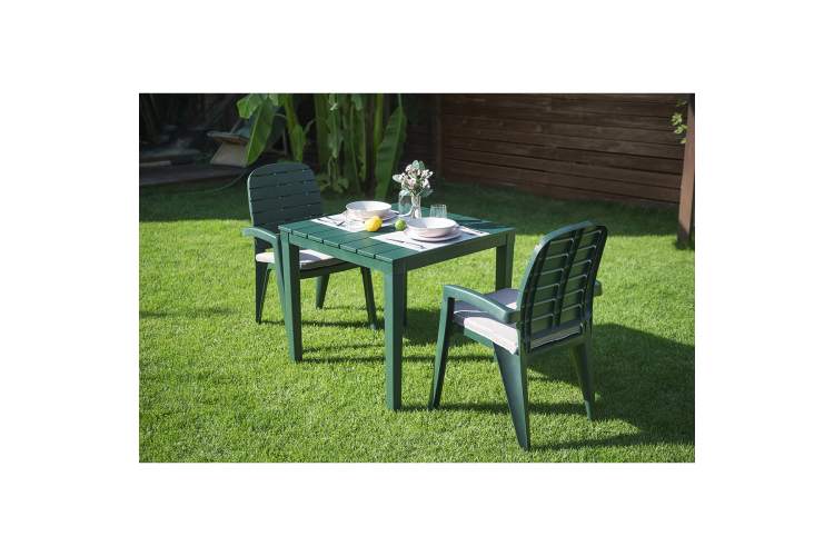 Стол пластиковый Прованс арт.ЭП 762921тз квадратный (темно-зеленый)-2