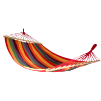 Гамак тканевый двухместный с перекладиной 2000х1500мм (9шт/уп разноцветная полоска) арт.WR-H169  Garden story 