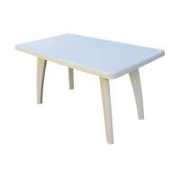 Стол пластиковый Солнце арт.741б прямоугольный (белый)