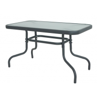 Стол к набору Марсель арт.SC-089 90х50см (каркас черный, столешница прозрачная)  Garden story 