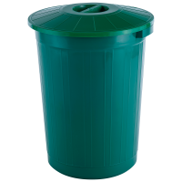 Бак круглый с крышкой 60л. (в уп 10шт.) (зеленый) арт.ЭП 097624