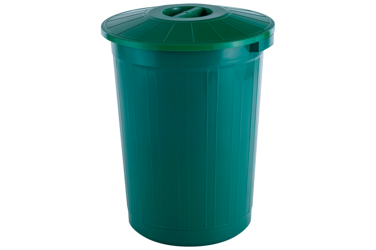 Бак круглый с крышкой 60л. (в уп 10шт.) (зеленый) арт.ЭП 097624