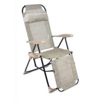 Кресло -шезлонг с полкой КШ3/3 арт.КШ3/3 черный ротанг, без м/э