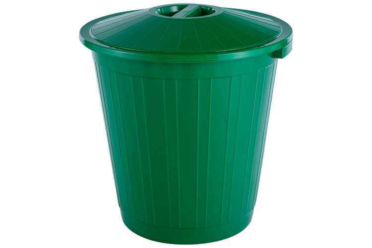 Бак круглый с крышкой 80л. (в уп 10шт.) (зеленый) арт.ЭП 097723