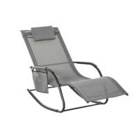 Лежак Джерси арт.WR-T24, текстилен (серый)  Garden story 