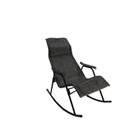 Кресло -качалка Нарочь (каркас черный, сиденье серое), 1 уп.