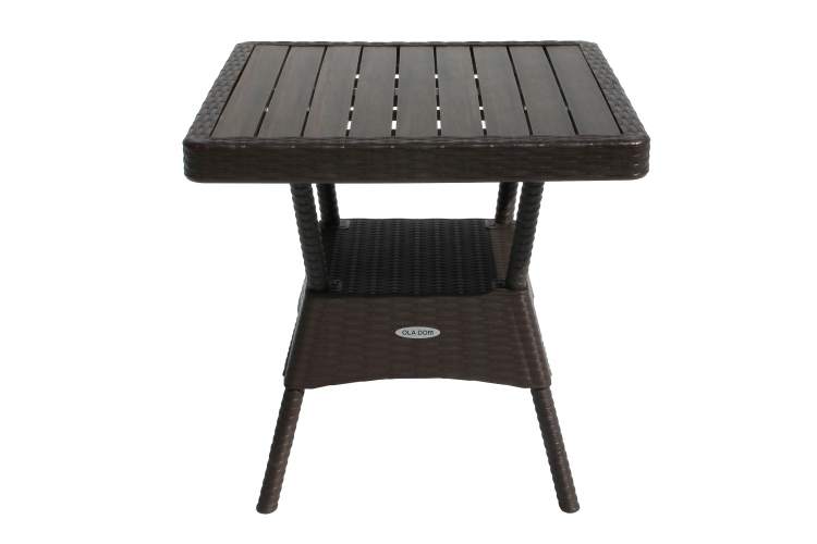 Стол пластиковый Ola Dom арт.ЭП 442332 76x76см квадратный (коричневый)-3