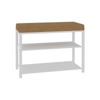 Банкетка Торонто 23S арт.БТ23СББ нубук 1 уп(каркас бел., сиденье беж)