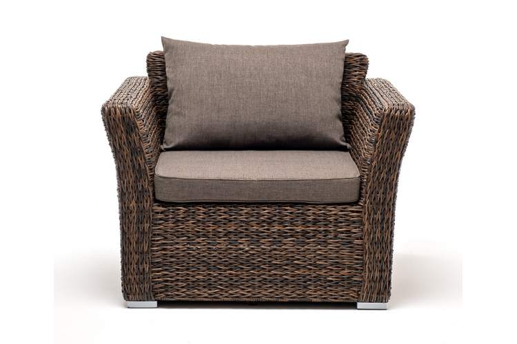 "Капучино" кресло из искусственного ротанга (гиацинт), цвет коричневый-1