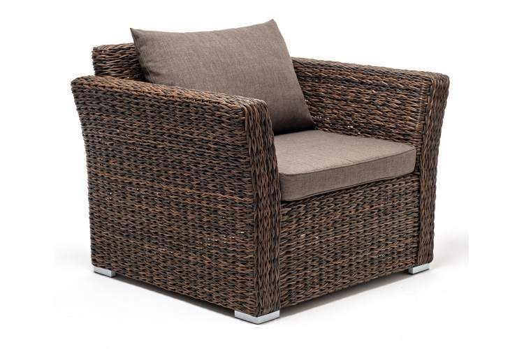 "Капучино" кресло из искусственного ротанга (гиацинт), цвет коричневый-2
