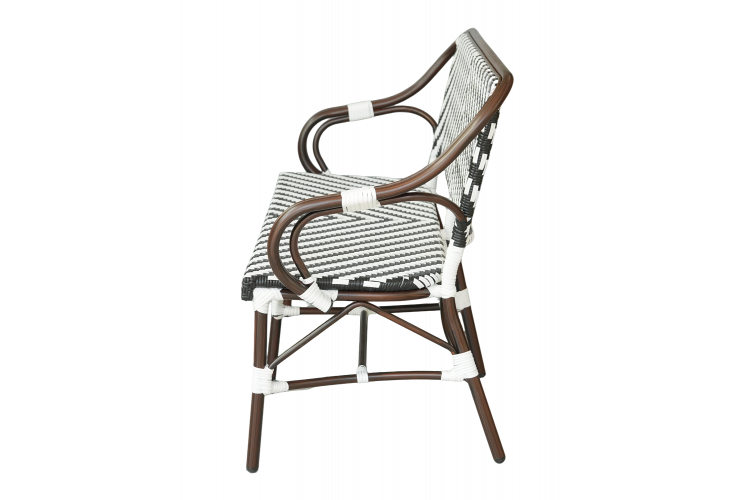 "Кабри" диван двухместный плетенный из искусственного ротанга, цвет черно-белый-2