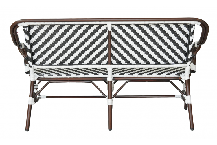 "Кабри" диван двухместный плетенный из искусственного ротанга, цвет черно-белый-3