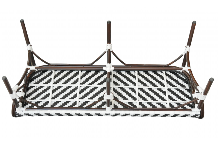 "Кабри" диван двухместный плетенный из искусственного ротанга, цвет черно-белый-4