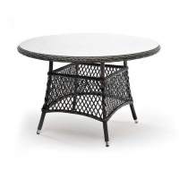  Эспрессо  плетеный круглый стол, диаметр 118 см, цвет графит