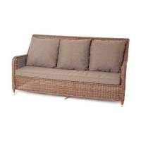  Гляссе  диван трехместный из искусственного ротанга, цвет коричневый
