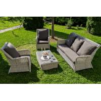 "Гляссе" лаунж-зона из искусственного ротанга, цвет бежевый