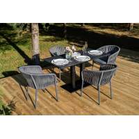 "Каффе Дабл" обеденная группа на 4 персоны, цвет "серый гранит"