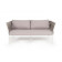 "Касабланка" диван 2-местный плетеный из роупа, каркас из стали светло-серый (RAL7035) шагрень, роуп серо-коричневый 23мм, ткань Neo ash