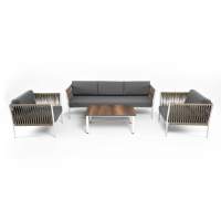 "Касабланка" лаунж-зона плетеная из роупа 5-местная, цвет бежевый