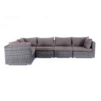  Лунго  трансформирующийся диван из искусственного ротанга, цвет графит