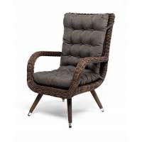  Толедо  кресло плетеное с подушками, цвет коричневый