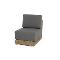 "Капри" модуль диванный прямой с подушками, цвет соломенный