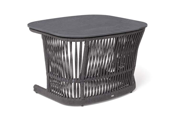 "Лугано" журнальный стол 76х76 H55 см из HPL, цвет "серый гранит"