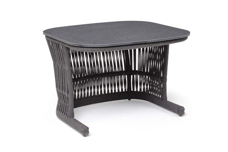 "Лугано" журнальный стол 76х76 H55 см из HPL, цвет "серый гранит"-1