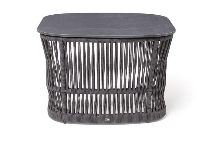 "Лугано" журнальный стол 76х76 H55 см из HPL, цвет "серый гранит"-2